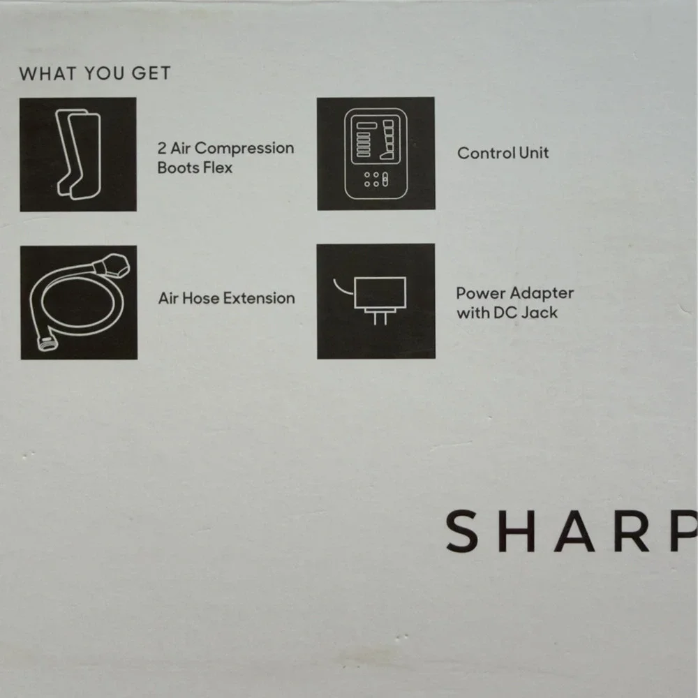 Sharper Image Air Compression Boots Flex Leg Recovery System L/XL New Open Box